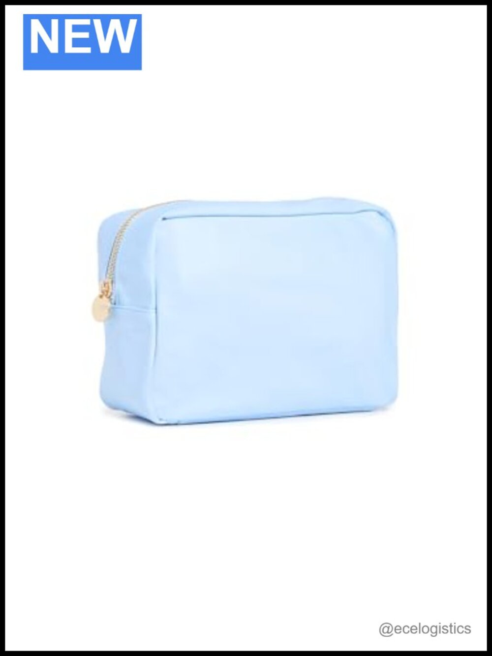 Classic Large Pouch Gold-Tone Hardware Nylon Travel Pouch